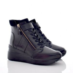 Women's Black High-Top Sneakers